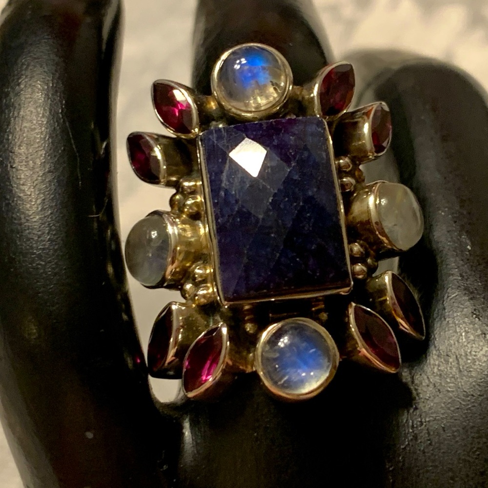 Sterling Silver Nicky Butler Moonstone Lazuli Ring